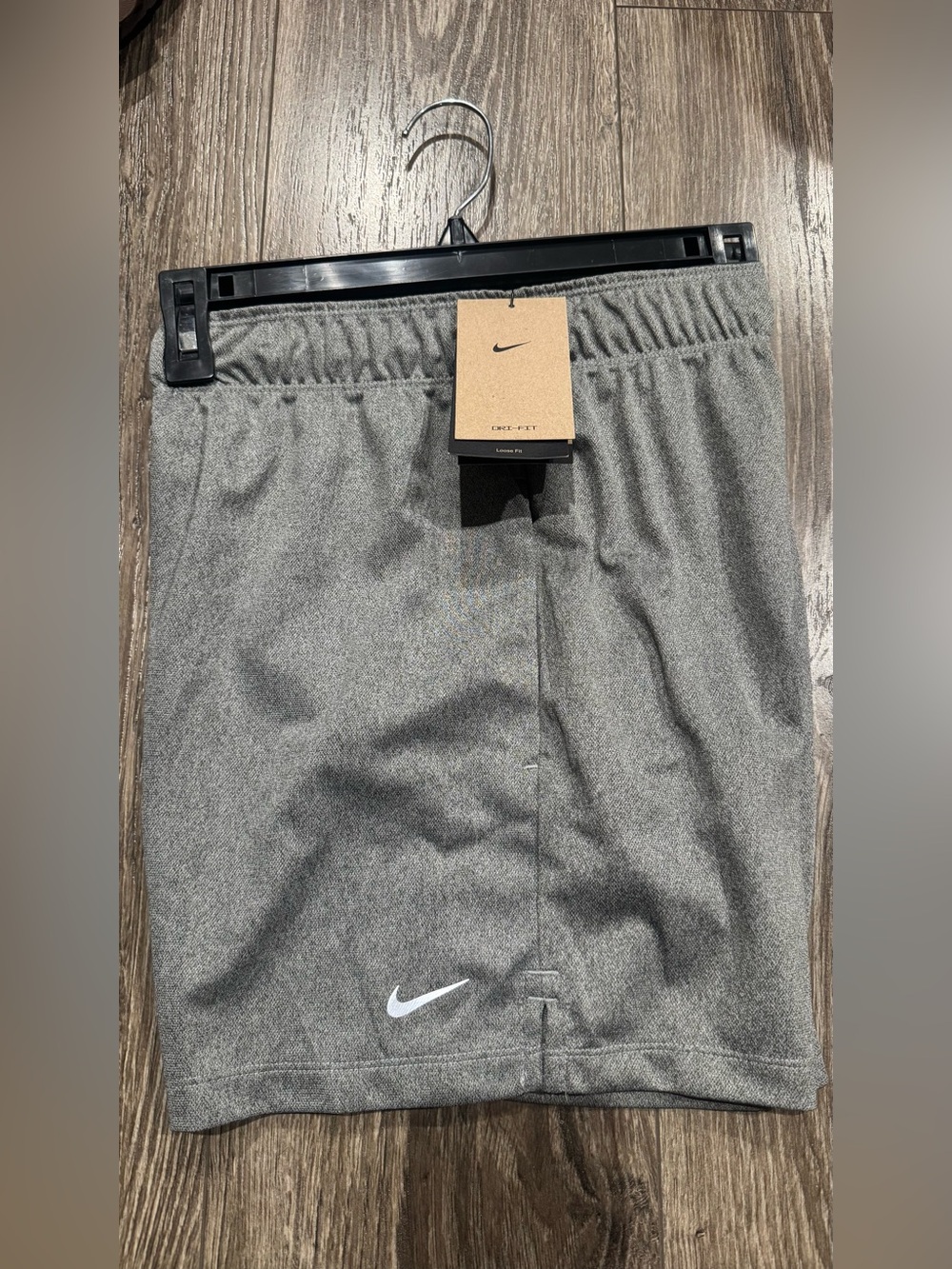 NWT Women Nike Gray Kids Dri-FIT Athletic Shorts
